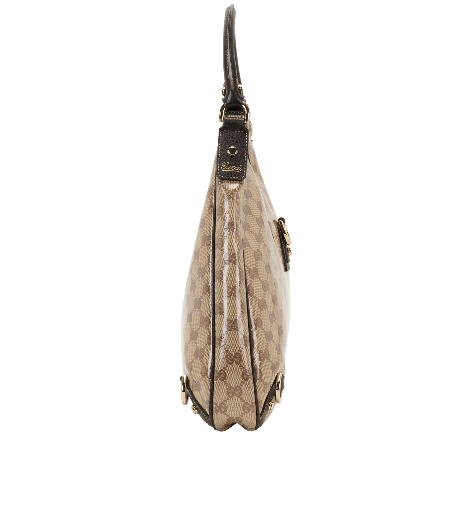 GG Crystal Abbey D Ring Shoulder Bag, &pound;450, Handbags, Beige, Canvas, Side view